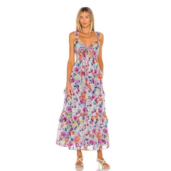 ‎Banjanan Serafina Dress in Fiesta Sky Blue - Picture 1 of 11
